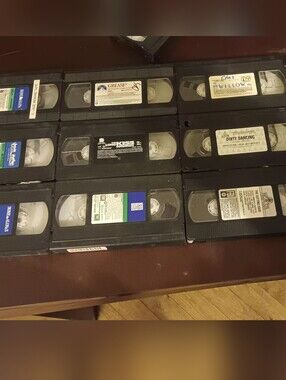 Assorted Black VHS Tapes - Lot of Classic Movie & Music Titles